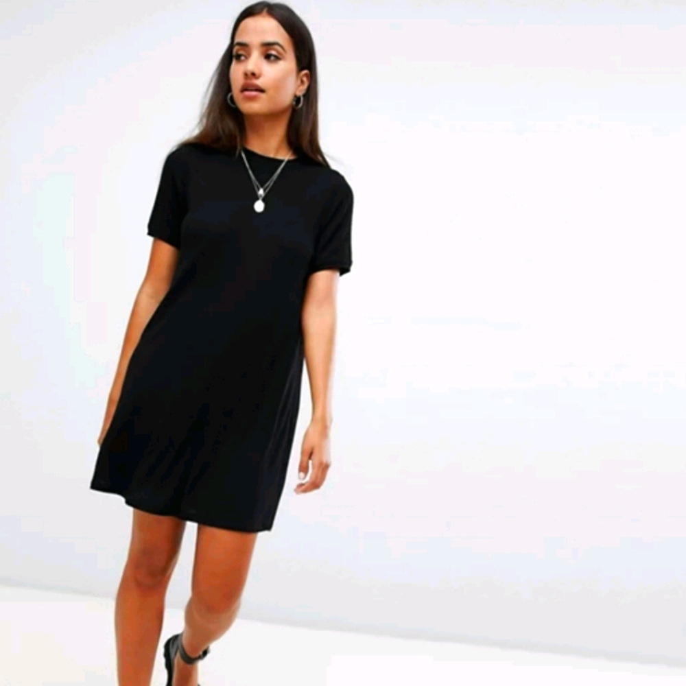 ASOS ribbed tee shirt dress